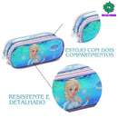 Estojo Infantil Princesa do Gelo Frozen com Dois Compartimentos Feminino Meninas Seanite Megalomania