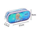 Kit Mochila de Carrinho Infantil Princesa do Gelo Frozen Lancheira Térmica Estojo com Compartimento Feminino Meninas Seanite Megalomania