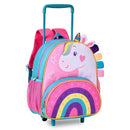Mochila de Carrinho Unicórnio Fashion Feminino Meninas Rosa Crina Colorida Clio Megalomania