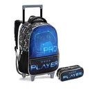 Kit Mochila de Carrinho Infantil Video Game Console Mala Bolsa Estojo com Dois Compartimentos Escolar Masculino Seanite Megalomania