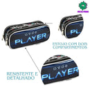 Kit Lancheira Térmica Infantil Video Game Console Estojo com Dois Compartimentos Masculino Escolar Seanite Megalomania