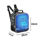 Kit Mochila de Carrinho Infantil Video Game Console Mala Bolsa Lancheira Térmica Estojo com Dois Compartimentos Masculino Seanite Megalomania