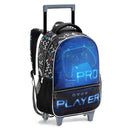 Kit Mochila de Carrinho Infantil Video Game Console Mala Bolsa Estojo com Dois Compartimentos Escolar Masculino Seanite Megalomania