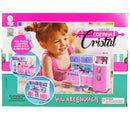 Brinquedo Cozinha Cristal Com Boneca Completa Infantil Divertida Fashion Utensilios Faz de Conta Lua de Cristal Megalomania