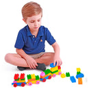 Brinquedo Maleta de Blocos para Montar Construir 48 Peças Encaixe Infantil Educativo PakiToys Megalomania