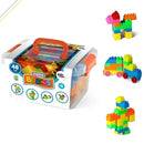 Brinquedo Maleta de Blocos para Montar Construir 48 Peças Encaixe Infantil Educativo PakiToys Megalomania