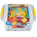 Brinquedo Maleta de Blocos para Montar Construir 48 Peças Encaixe Infantil Educativo PakiToys Megalomania