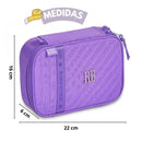 Estojo box Rebecca Bonbon Preto Rosa Lilás Feminino Fashion Juvenil Clio Megalomania