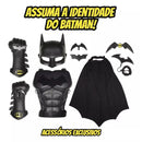 Conjunto Batman Fantasia DC Comics Super - Herói Infantil Criança Masculino Novabrink Megalomania