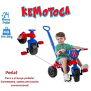 Brinquedo Carrinho de Passeio Pedal Infantil Kemotoca Spider c/ Haste Menino Homem - Aranha Kendy Megalomania