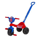 Brinquedo Carrinho de Passeio Pedal Infantil Kemotoca Spider c/ Haste Menino Homem - Aranha Kendy Megalomania