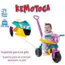 Brinquedo Carrinho de Passeio Pedal Infantil Kemotoca Baby Dog Tiffany Feminino Triciclo Kendy Megalomania
