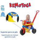 Brinquedo Carrinho de Passeio Infantil Kemotoca Baby Dog Azul Masculino Triciclo Kendy Megalomania