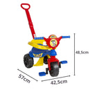 Brinquedo Carrinho de Passeio Infantil Kemotoca Baby Dog Azul Masculino Triciclo Kendy Megalomania