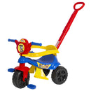 Brinquedo Carrinho de Passeio Infantil Kemotoca Baby Dog Azul Masculino Triciclo Kendy Megalomania