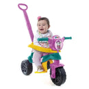 Brinquedo Carrinho de Passeio Pedal Infantil Kemotoca Baby Dog Tiffany Feminino Triciclo Kendy Megalomania