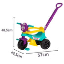 Brinquedo Carrinho de Passeio Pedal Infantil Kemotoca Baby Dog Tiffany Feminino Triciclo Kendy Megalomania