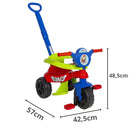 Brinquedo Carrinho de Passeio Infantil Kemotoca Baby Dog Vermelha Masculino Triciclo Kendy Megalomania