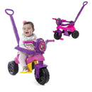 Brinquedo Carrinho de Passeio Pedal Infantil Kemotoca Baby Dog Rosa Feminino Triciclo Kendy Megalomania