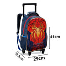 Kit Mochila de Carrinho Infantil Super Spider Aranha Homem Mala Bolsa Lancheira Térmica Estojo com Dois Compartimentos Escolar Masculino Menino Seanite Megalomania