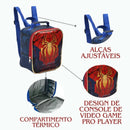 Kit Mochila de Carrinho Infantil Super Spider Aranha Homem Mala Bolsa Lancheira Térmica Estojo com Dois Compartimentos Escolar Masculino Menino Seanite Megalomania