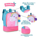 Lancheira de Costa Unicórnio I Unicórnio II Coloridos Fashion Meninas Infantil Clio Megalomania