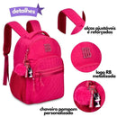 Mochila de Costas Mala Bolsa Rebecca Bonbon Preto Rosa Lilás Fashion Meninas Clio Megalomania