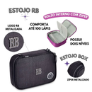 Kit Mochila Costas Rebecca Bonbon Preto Estojo Box Juvenil Escolar Meninas Chaveiro Pompom Clio Megalomania