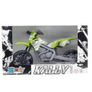 Brinquedo de Moto Rally Cross Azul Vermelho Verde e Laranja Infantil Motinha Masculino Menino Kendy Megalomania