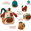 Mochila de Costas Bolsa Mala Infantil Menino Bebê Cachorrinho Dog Pets Clio Megalomania