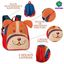 Kit Mochila de Costas Cachorrinho Laranja Lancheira Térmica Duas Alças Escolar Infantil Clio Megalomania