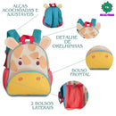 Kit Mochila Bolsa Mala Infantil Lancheira Térmica Menina Girafa Criança Bebê Feminina Presente Clio Megalomania