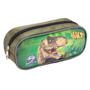 Kit Mochila de Carrinho Dinossauro T-Rex Infantil Mala Bolsa Lancheira Térmica Escolar Masculino Seanite Megalomania