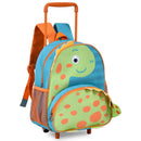 Mochila de Carrinho Mala Bolsa Dinossauro Verde Azul Infantil Masculino Clio Megalomania