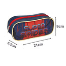Kit Mochila de Carrinho Super Spider Aranha Dourada Infantil Estojo Simples Escolar Masculino Seanite Megalomania