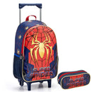 Kit Mochila de Carrinho Super Spider Aranha Dourada Infantil Estojo Simples Escolar Masculino Seanite Megalomania