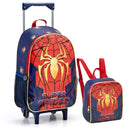 Kit Mochila de Carrinho Super Spider Aranha Dourada Infantil Lancheira Térmica Escolar Masculino Seanite Megalomania