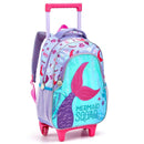 Kit Mochila de Carrinho Infantil Sereia Mala Bolsa Lancheira Térmica Estojo com Dois Compartimentos Feminino Seanite Seanite Megalomania