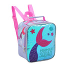 Kit Mochila de Carrinho Mala Bolsa Infantil Sereia Lancheira Térmica Meninas Feminino Seanite Megalomania