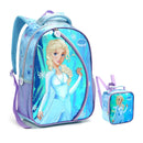 Kit Mochila de Costas Infantil Princesa do Gelo Frozen Mala Bolsa Lancheira Térmica Escolar Feminino Seanite Megalomania