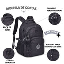 MOCHILA DE COSTAS REBECCA BONBON PRETO 17" RB24527 Megalomania