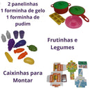 Brinquedo Kit Cozinha Completa Infantil Coleção Max Collection Premium Meninas Fashion Com Fogão Geladeira Microondas Torneira Sai Àgua Lua de Cristal Megalomania