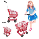 Brinquedo Carrinho de Supermercado Compras Infantil Vermelho e Preto Diversão Faz de Conta Lua de Cristal Megalomania