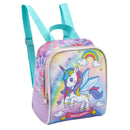 Kit Mochila de Carrinho Unicórnio com Asas Infantil Lancheira Térmica Estojo Simples Escolar Feminino Rainbow Seanite Megalomania
