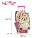 Kit Mochila de Carrinho Chita Bolsa Lancheira Térmica Escolar Feminino Seanite Megalomania