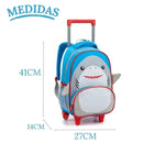 Kit Mochila de Costas de Carrinho Tubarão Lancheira Térmica Escolar Masculino Seanite Megalomania