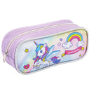 Estojo Simples Unicórnio com Asas Infantil Escolar Feminino Rainbow Seanite Megalomania