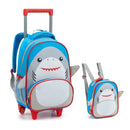 Kit Mochila de Costas de Carrinho Tubarão Lancheira Térmica Escolar Masculino Seanite Megalomania