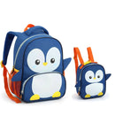 Kit Mochila de Costas Pinguim Infantil Lancheira Térmica Bolsa Escolar Seanite Megalomania