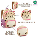 Kit Mochila de Costas Chita Infantil Lancheira Térmica Bolsa Escolar Seanite Megalomania